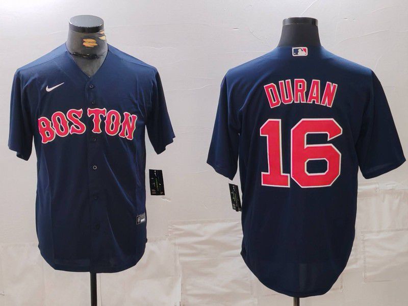 Men Boston Red Sox #16 Duran Blue Game 2024 Nike MLB Jersey style 1->boston red sox->MLB Jersey